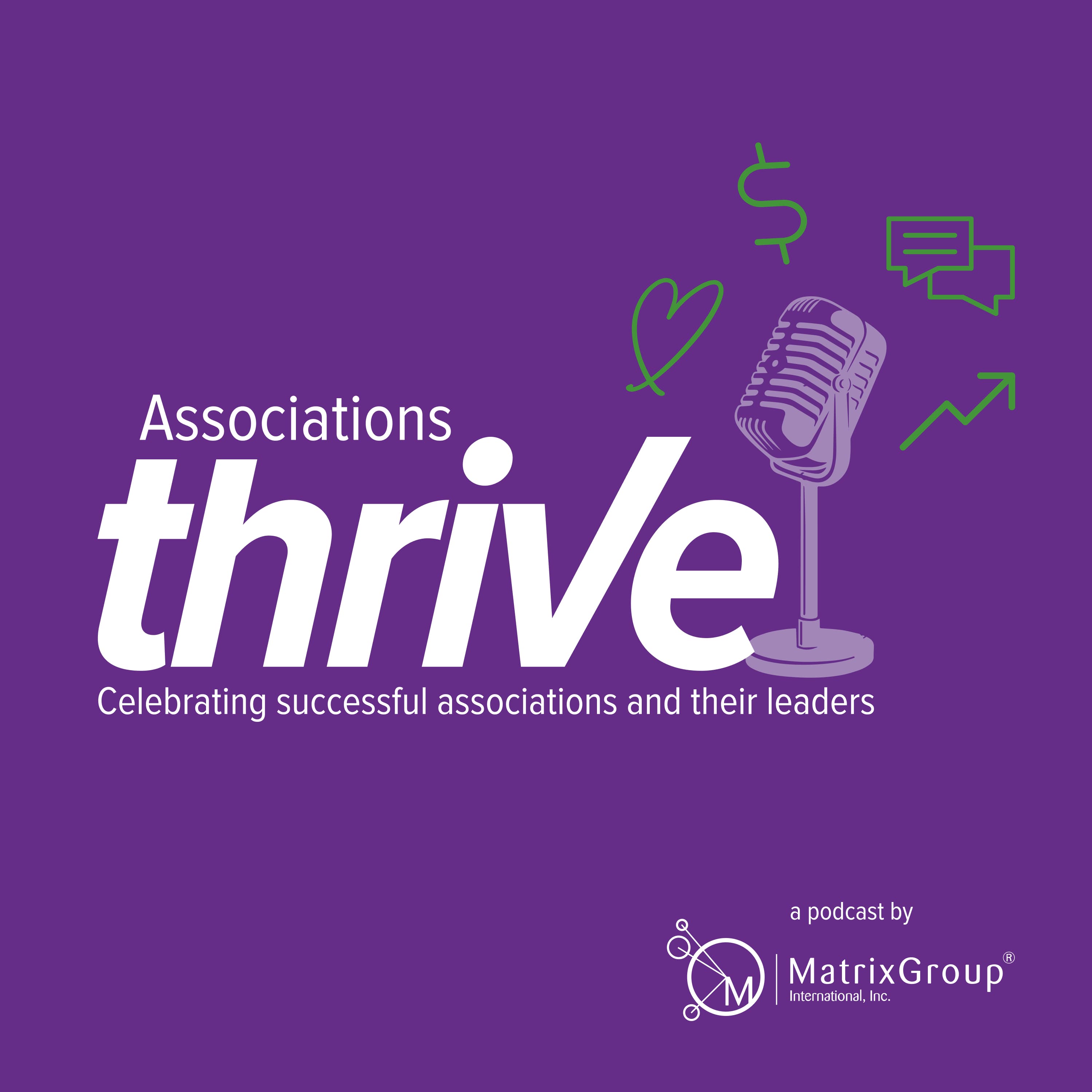 Associations Thrive Podcast Logo - Purple
